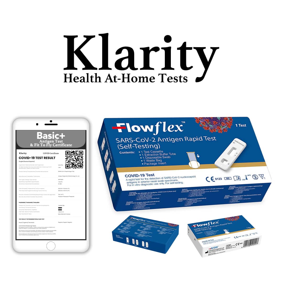 What Does A COVID Certificate For Travel Look Like When Using A Basic Plus Klarity Test kit?